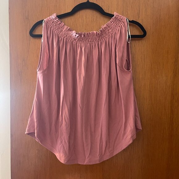 Lucky Brand Small Rose Pink Sandwash Off The Shoulder Top - Picture 1 of 5